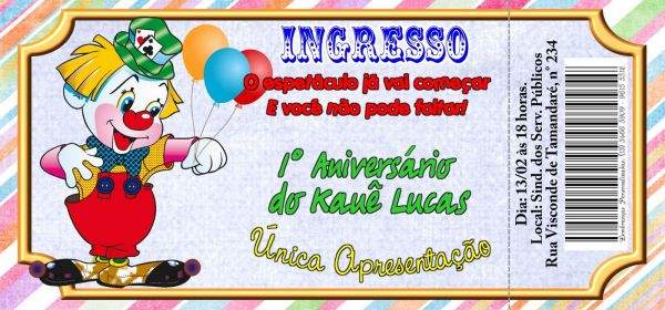 Convite ingresso