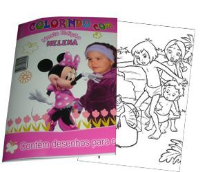 Caderno para colorir personalizado